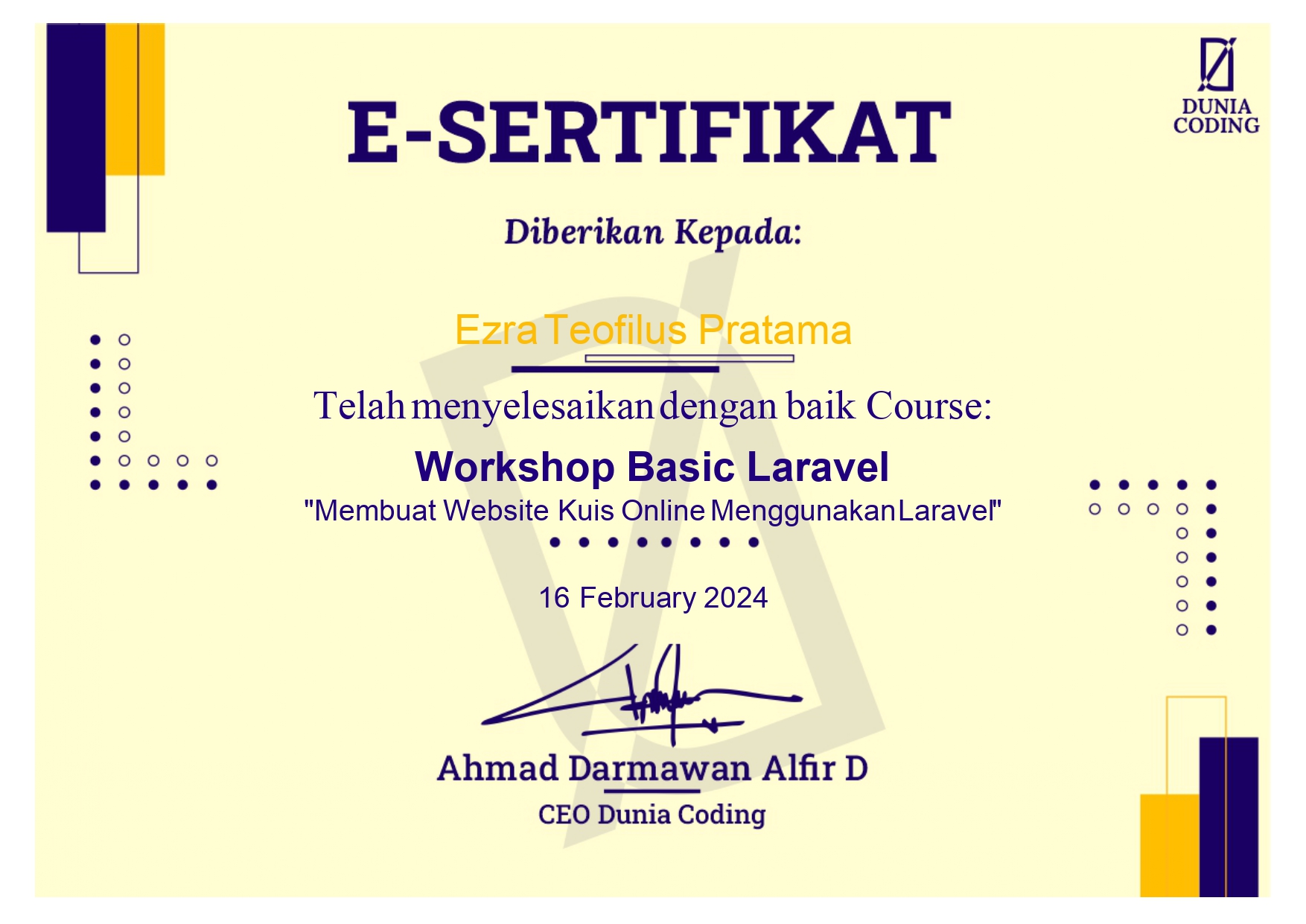 Web Development Certificate