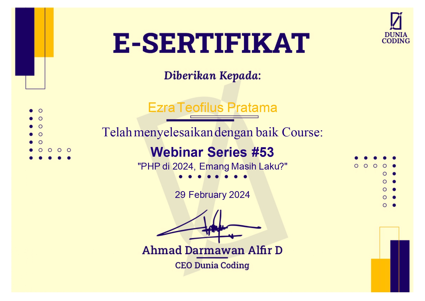 Web Development Certificate